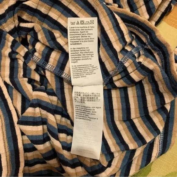 Women’s Madewell Ribbed Turtleneck Striped Top - Picture 6 of 8